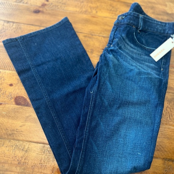 Diesel Blue Flare Wide Leg Jeans Size 30 Made in Italy Women’s jeans - Picture 13 of 16